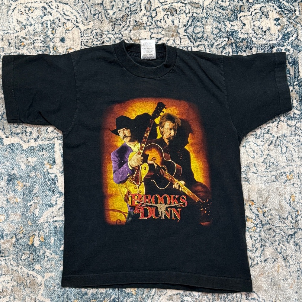 Vintage 1997 Brooks and Dunn Tour of America Single Stitch T-shirt Kid XL